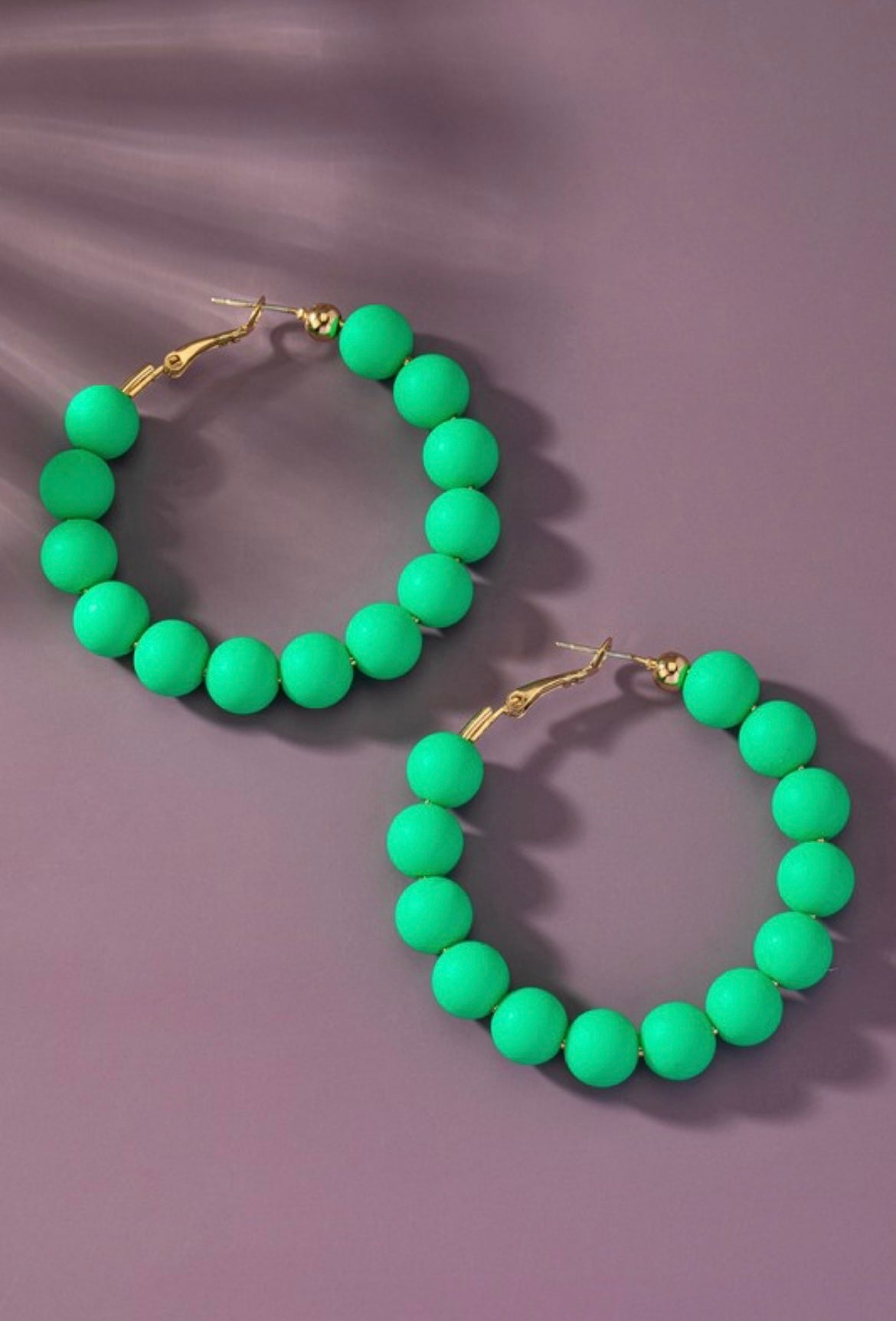 Clay Bead Hoop Earring