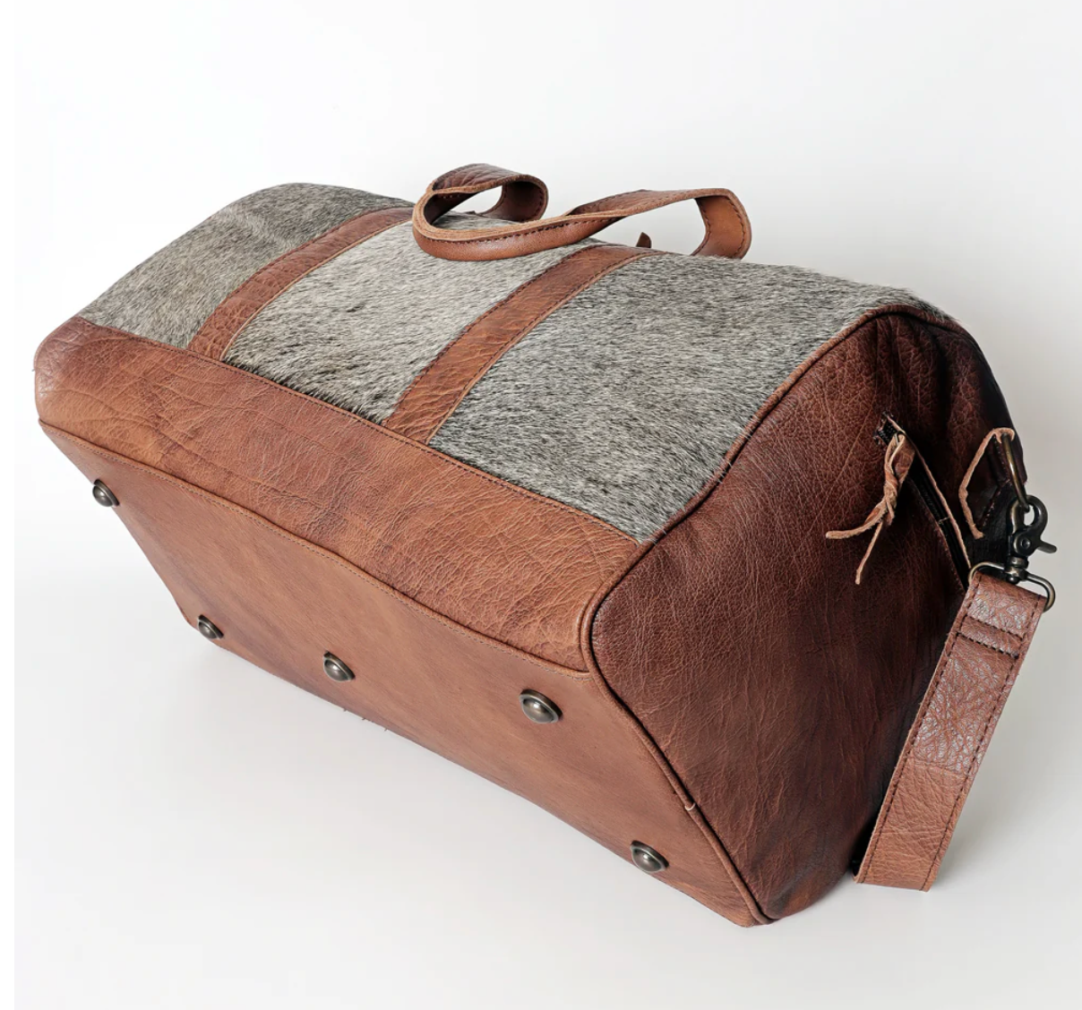 2 Tone Cowhide Duffle Bag