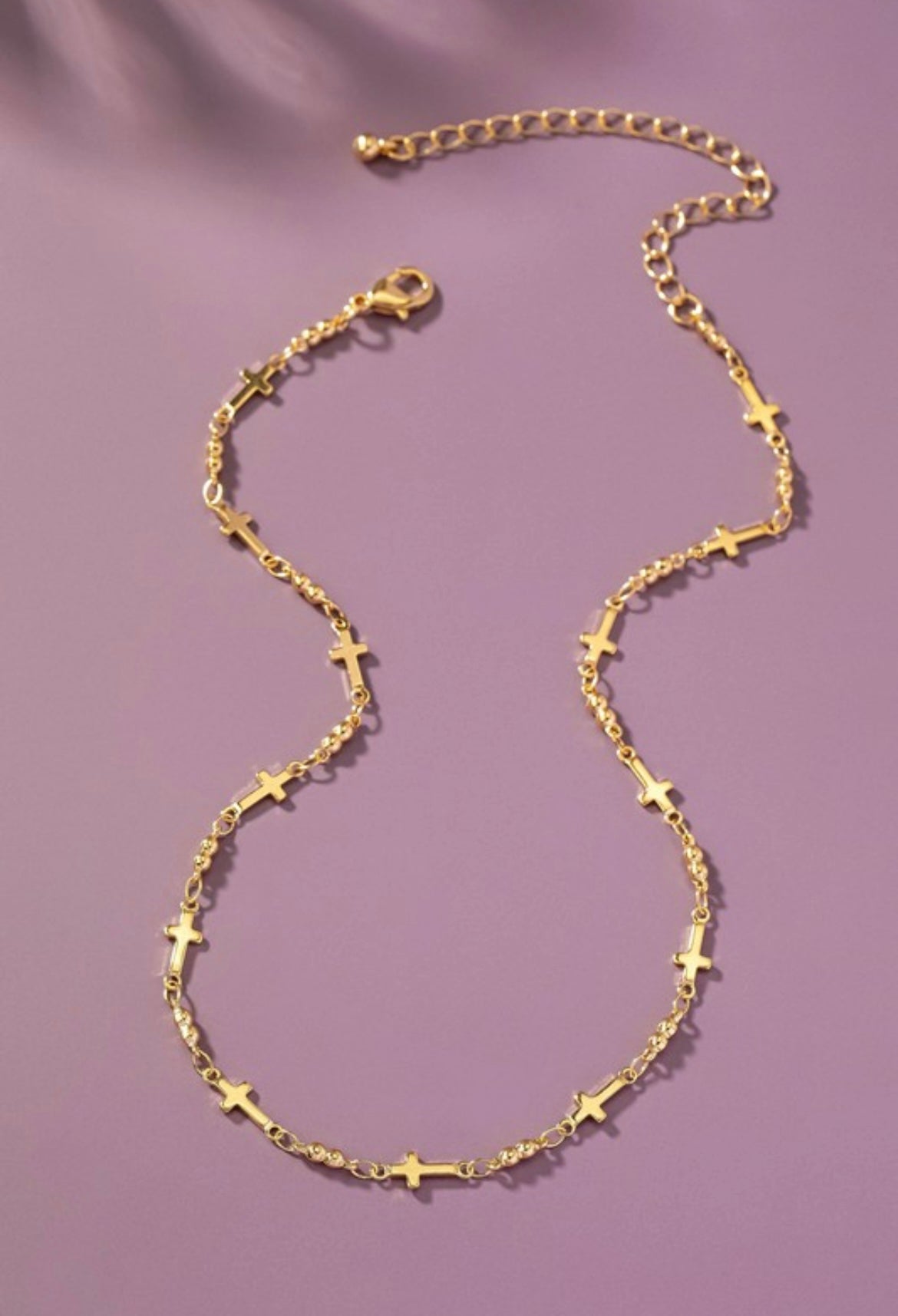 Gold Cross Choker