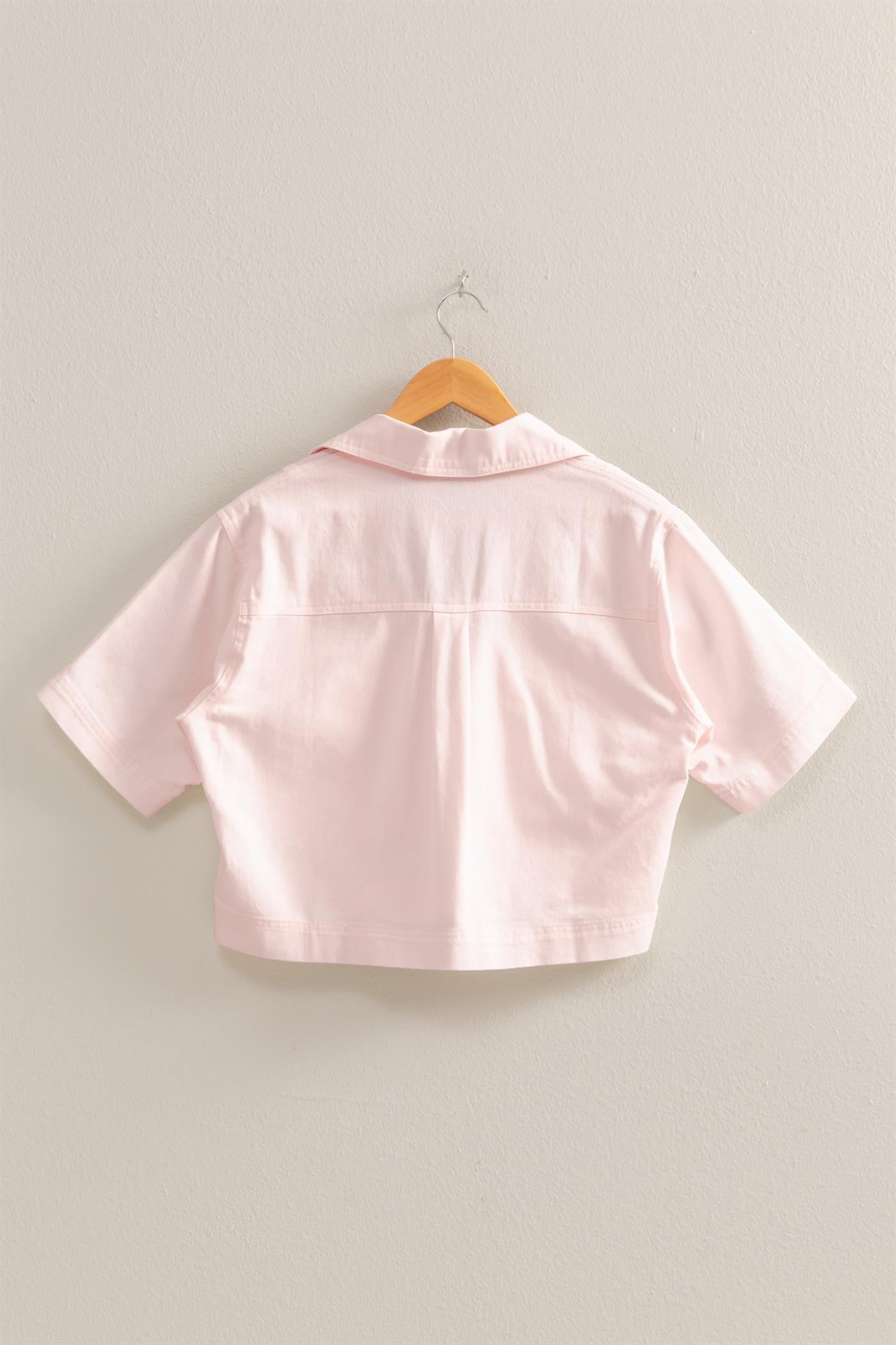 Soft Pink Denim Top