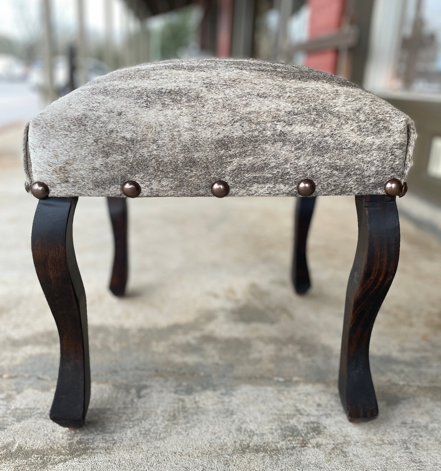 Brindle Cowhide Stool