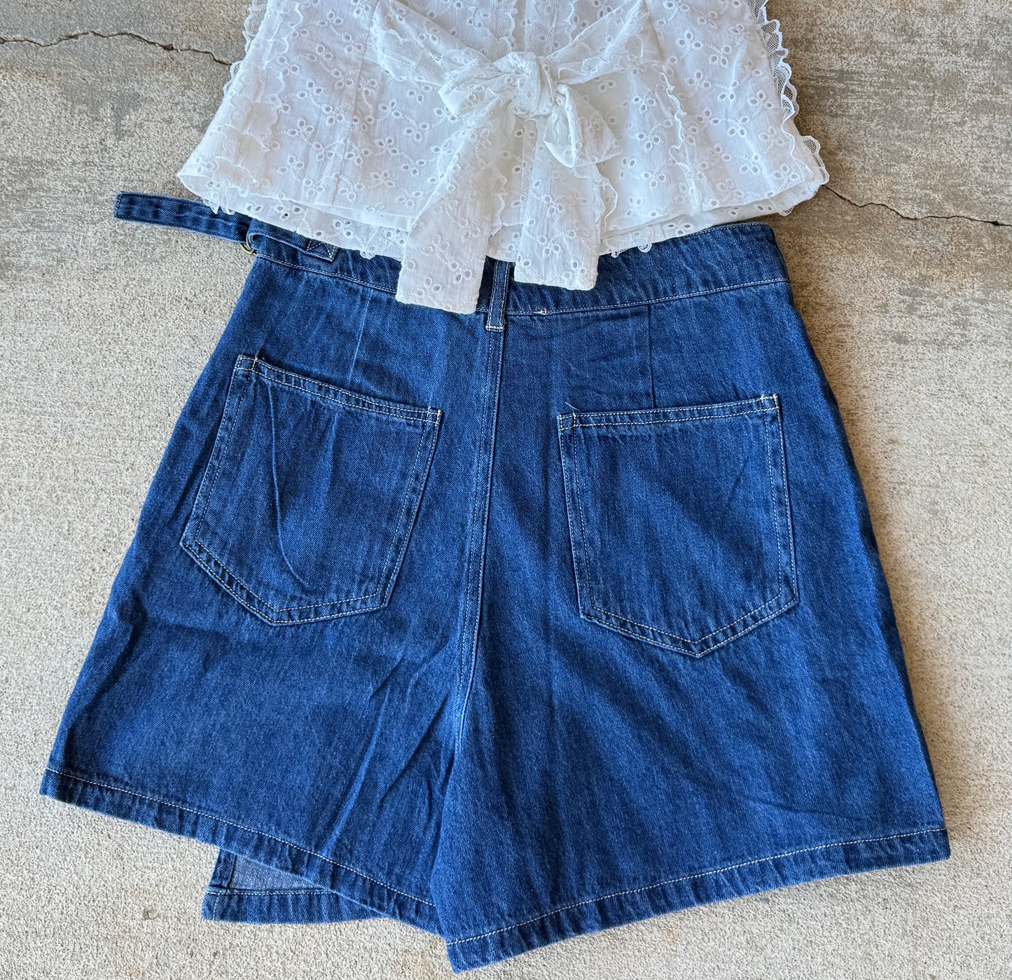 Denim Wrap Skort