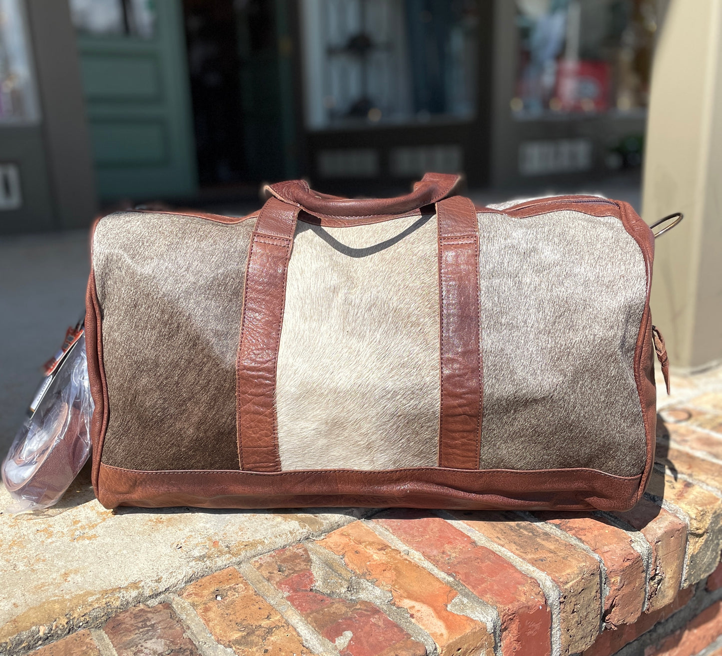 2 Tone Cowhide Duffle Bag