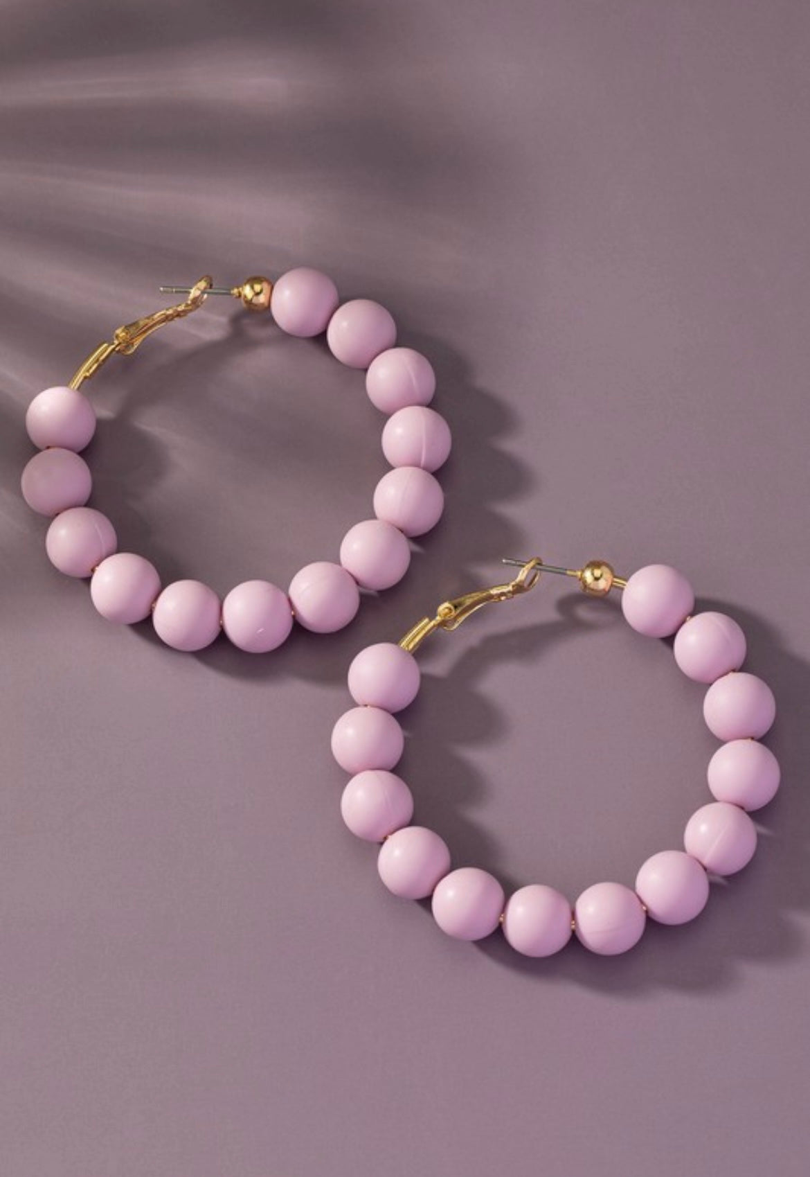 Clay Bead Hoop Earring