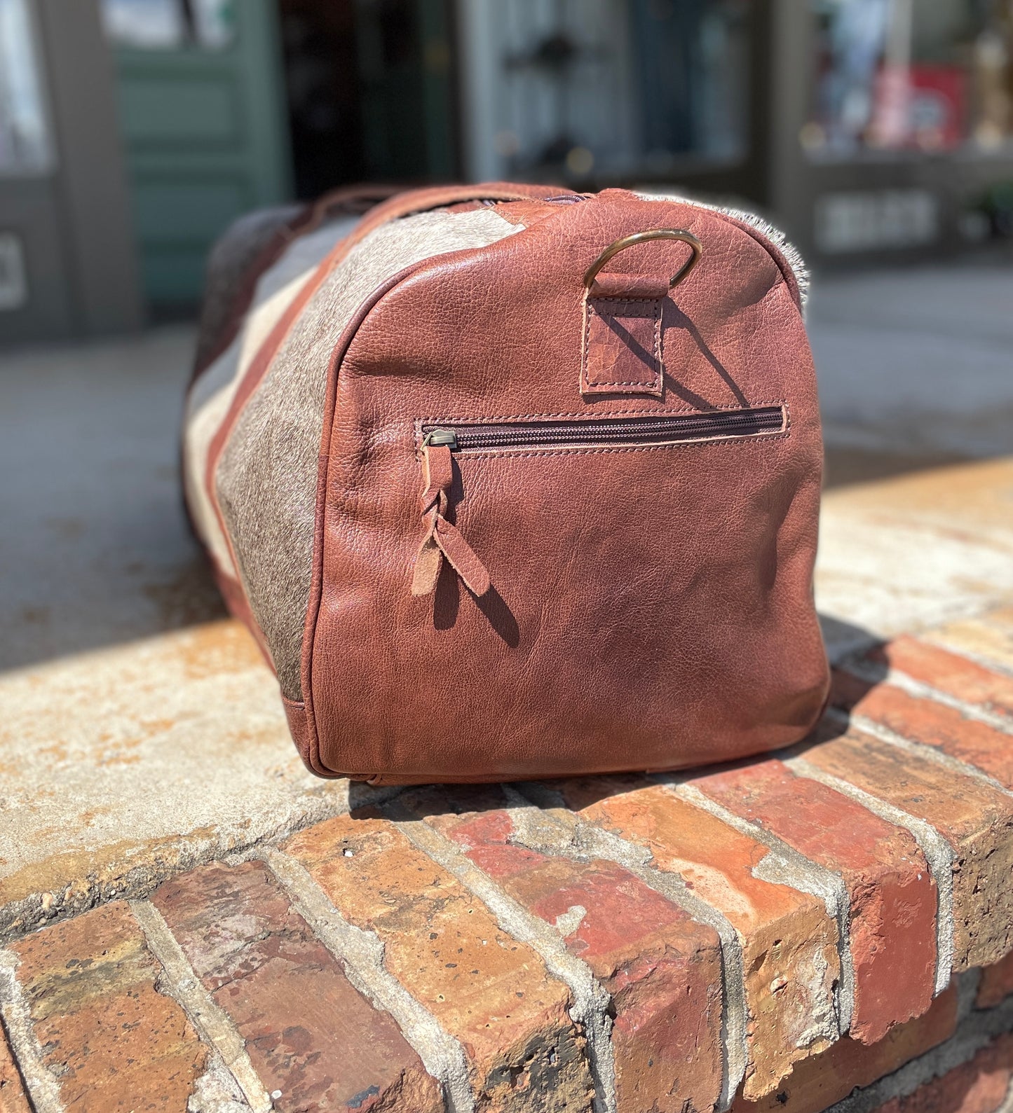 2 Tone Cowhide Duffle Bag