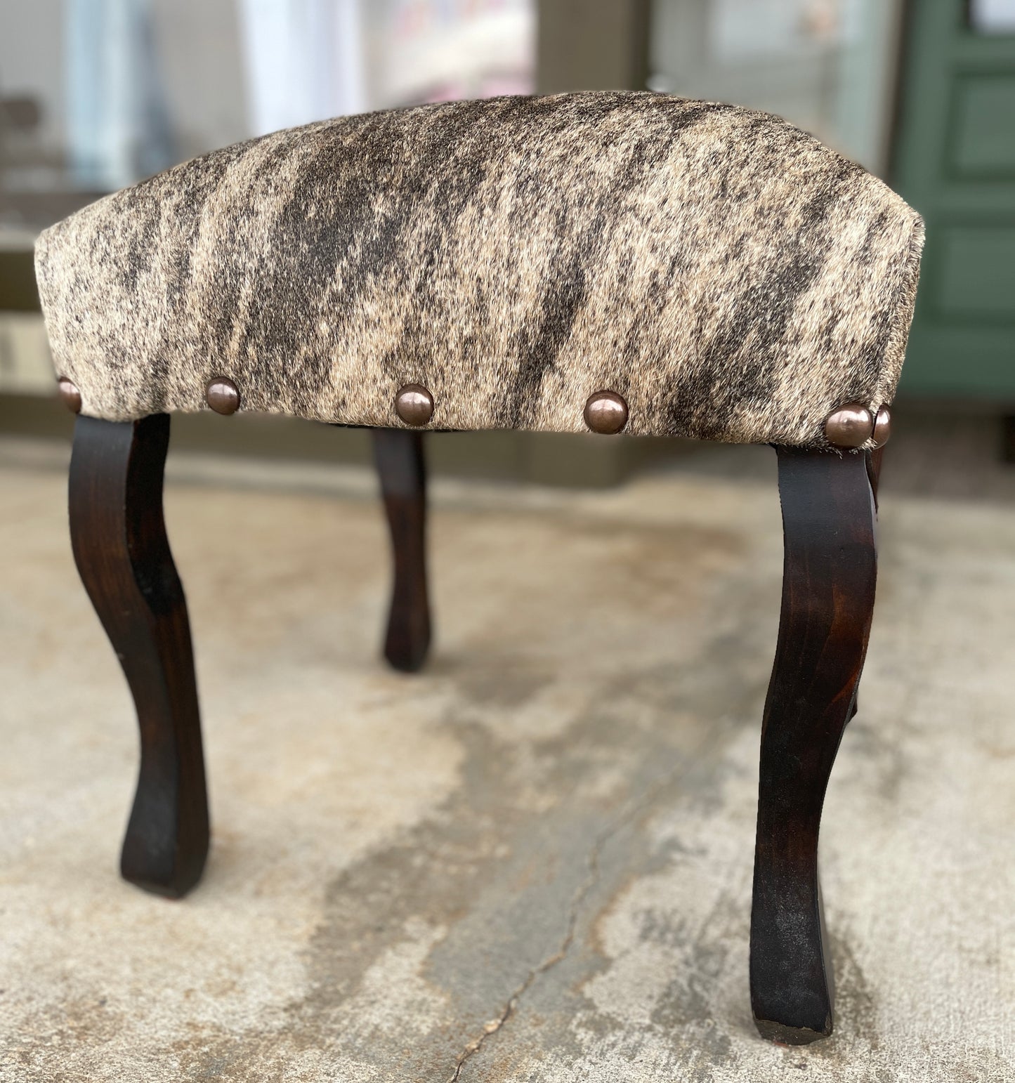 Brindle Cowhide Stool