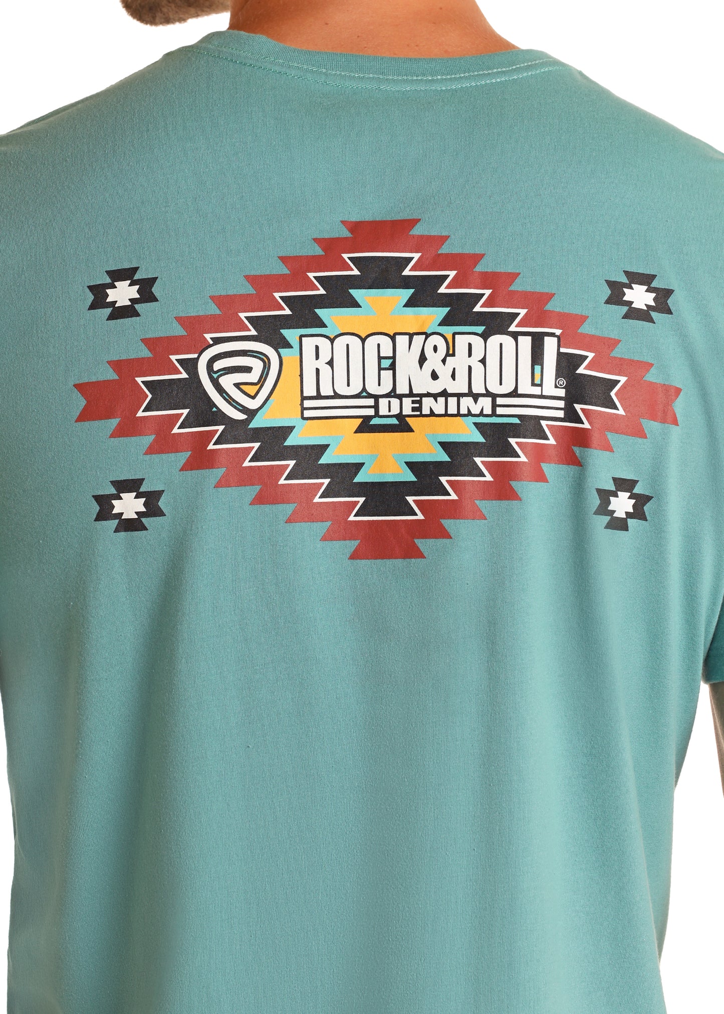 Teal R&R Aztec Graphic Tee