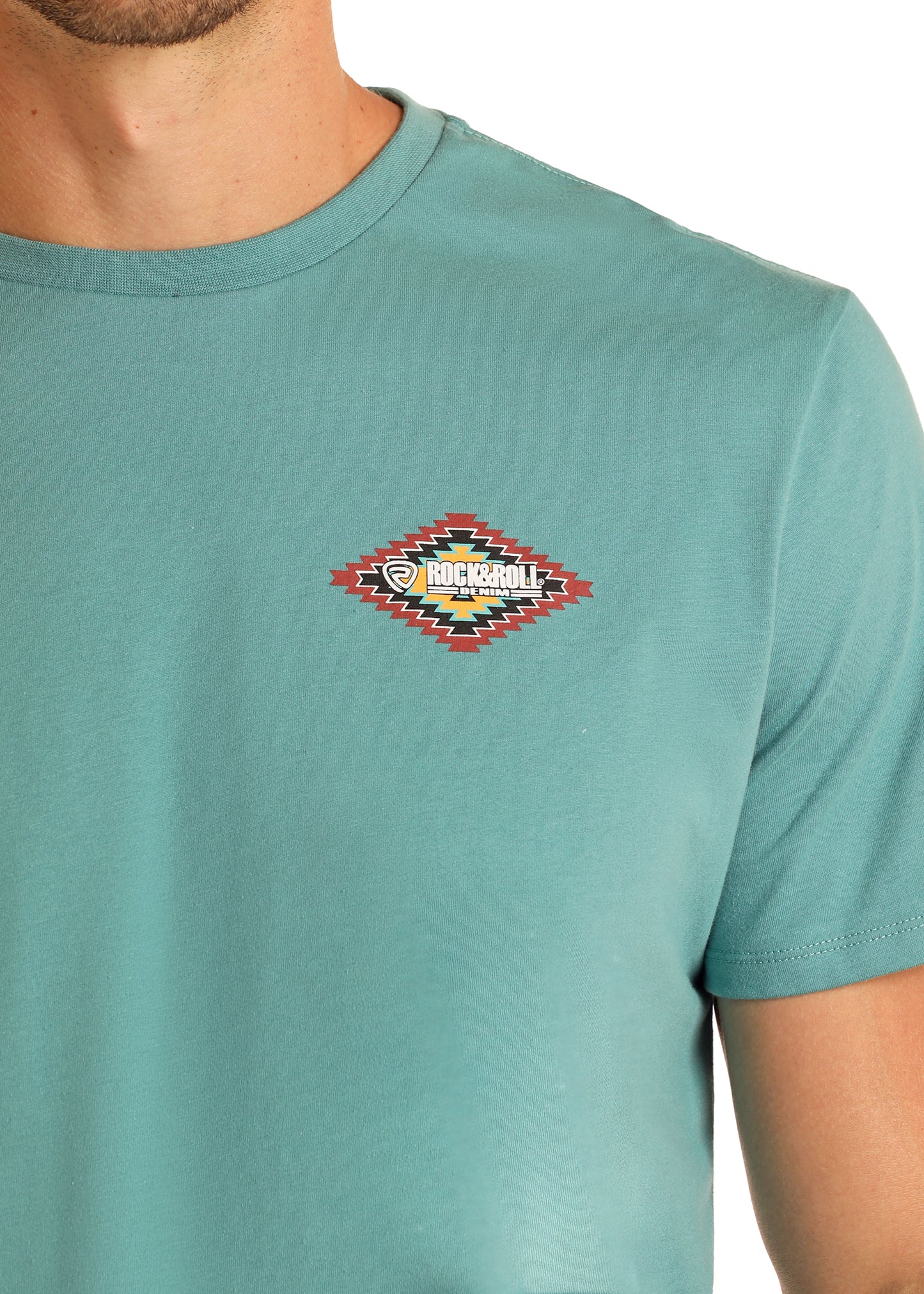 Teal R&R Aztec Graphic Tee