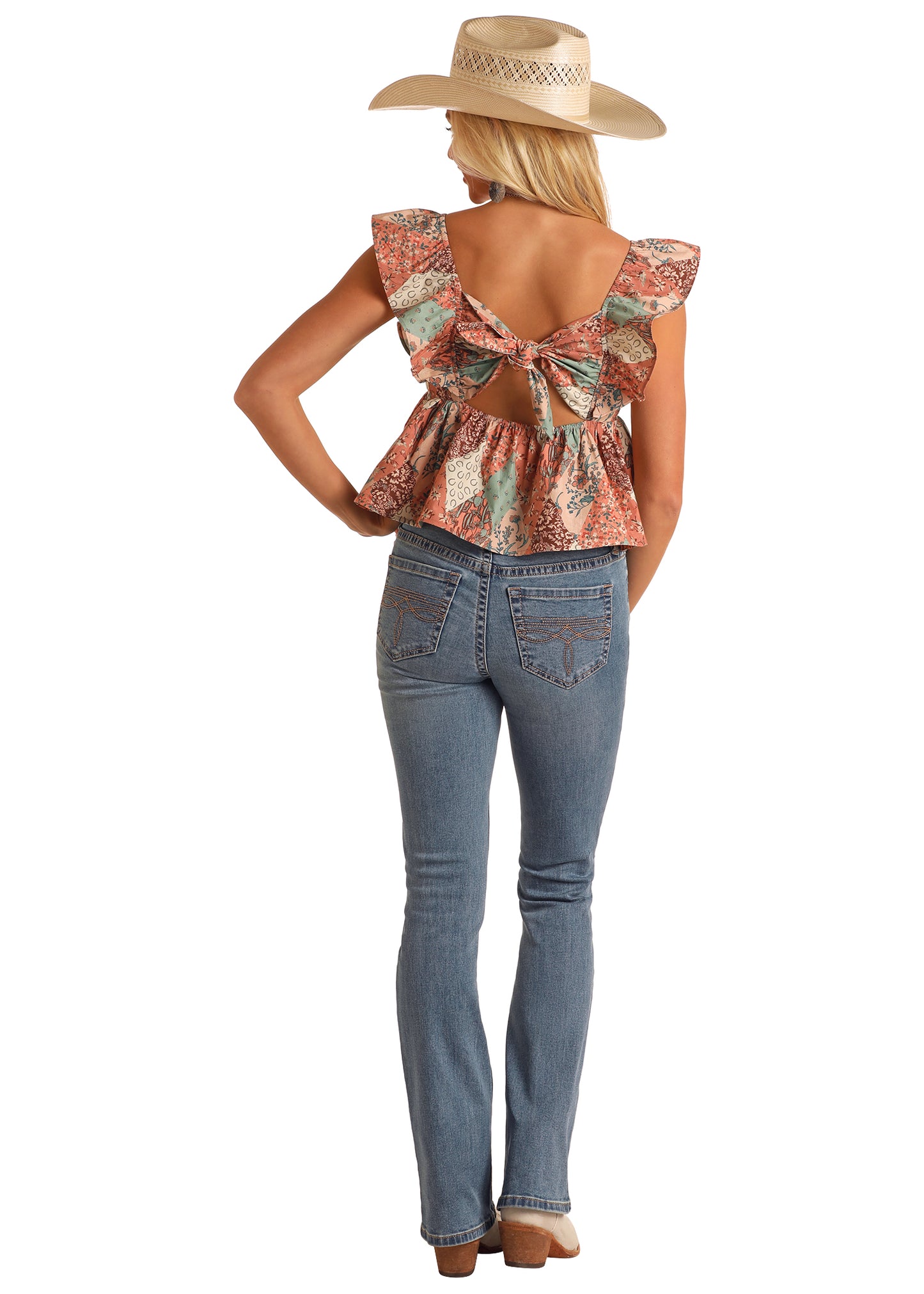 Patchwork Print Top