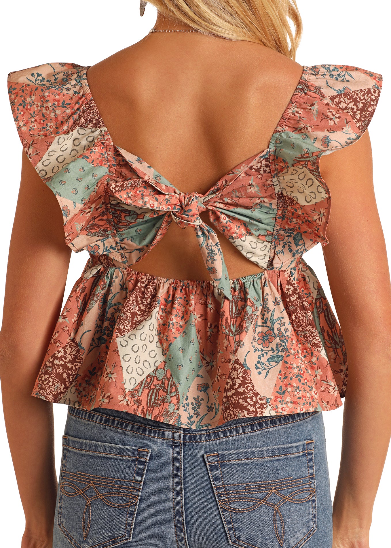 Patchwork Print Top