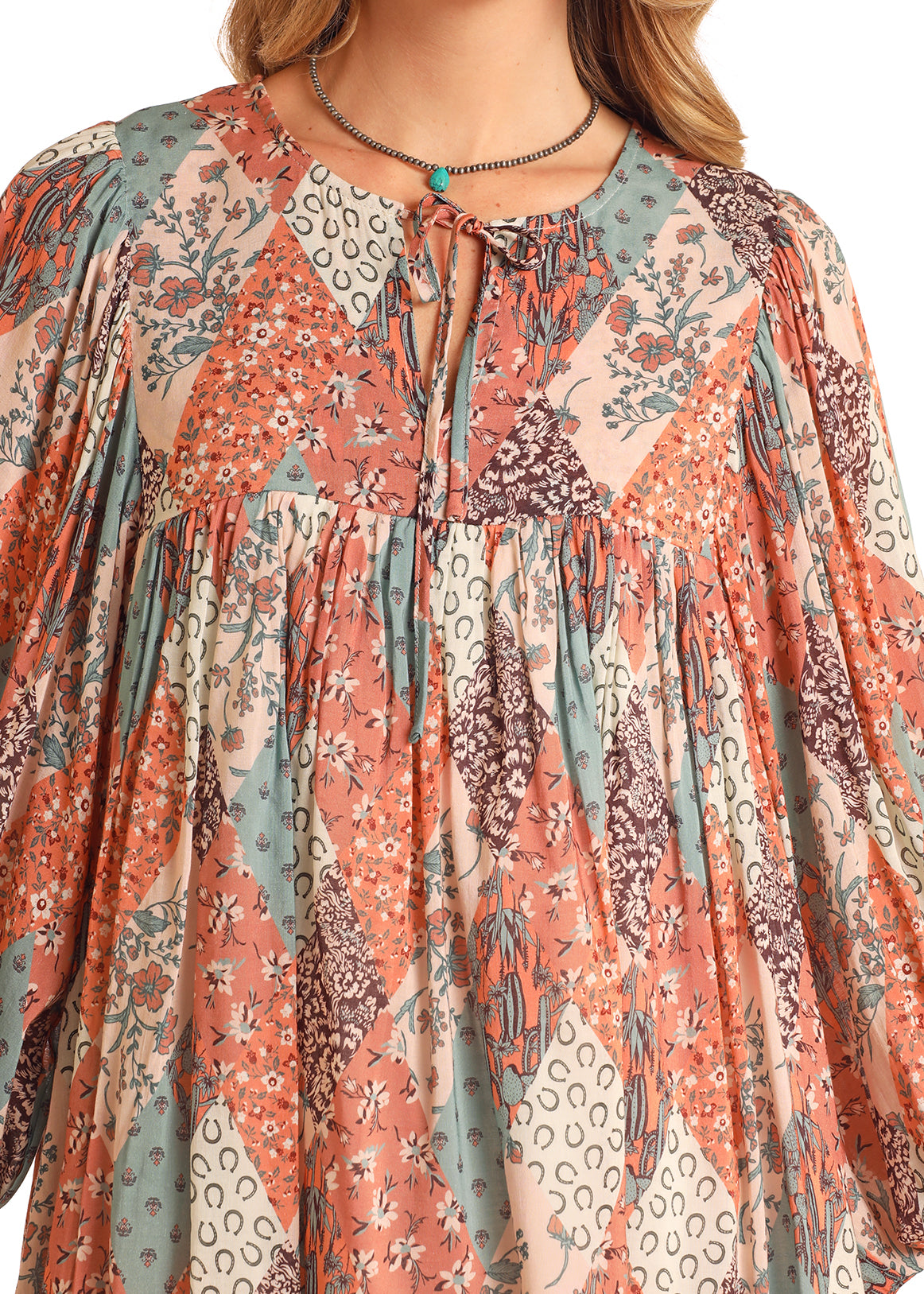 Patchwork Print Dress