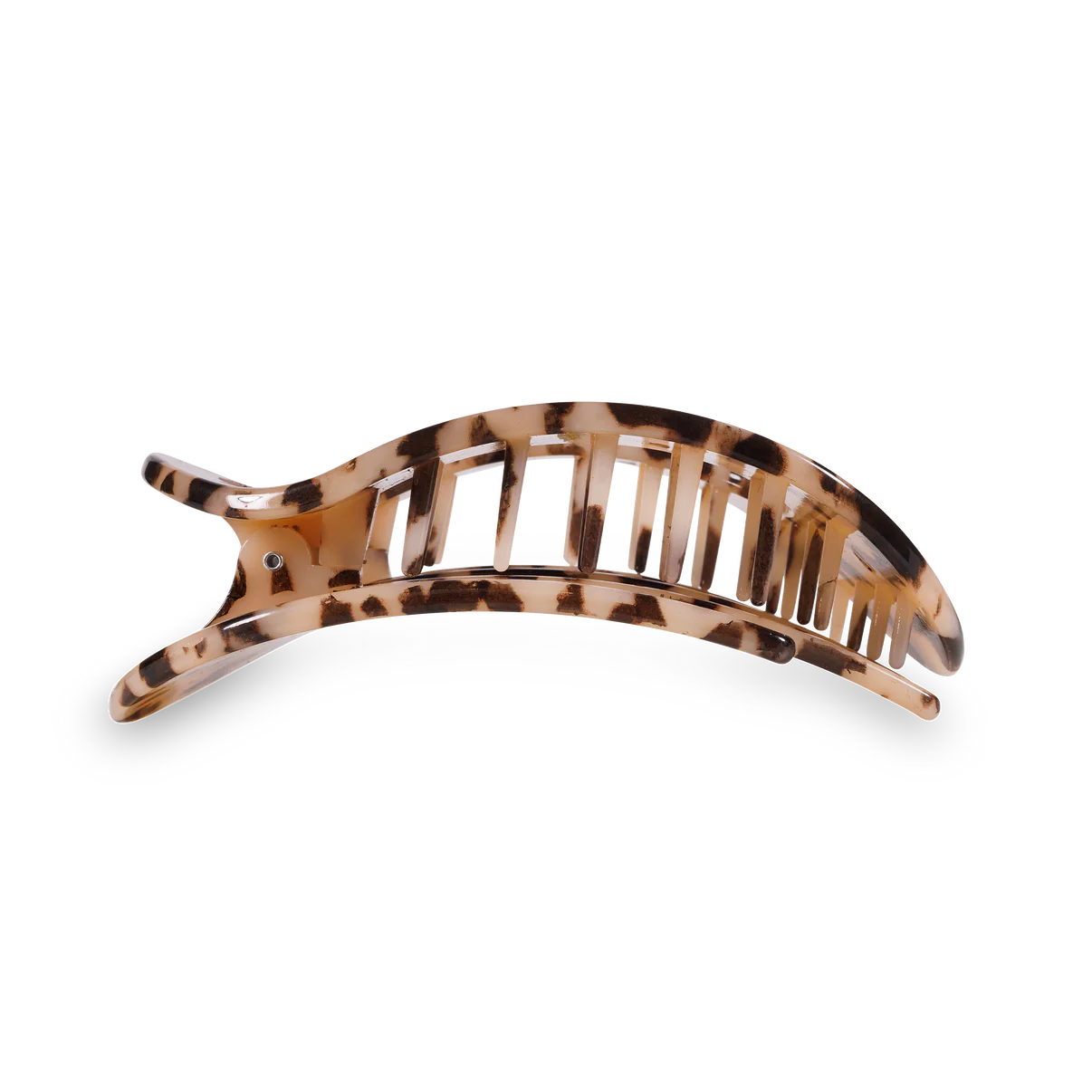 Teletie Blonde Tortoise Medium Flat Round Clip