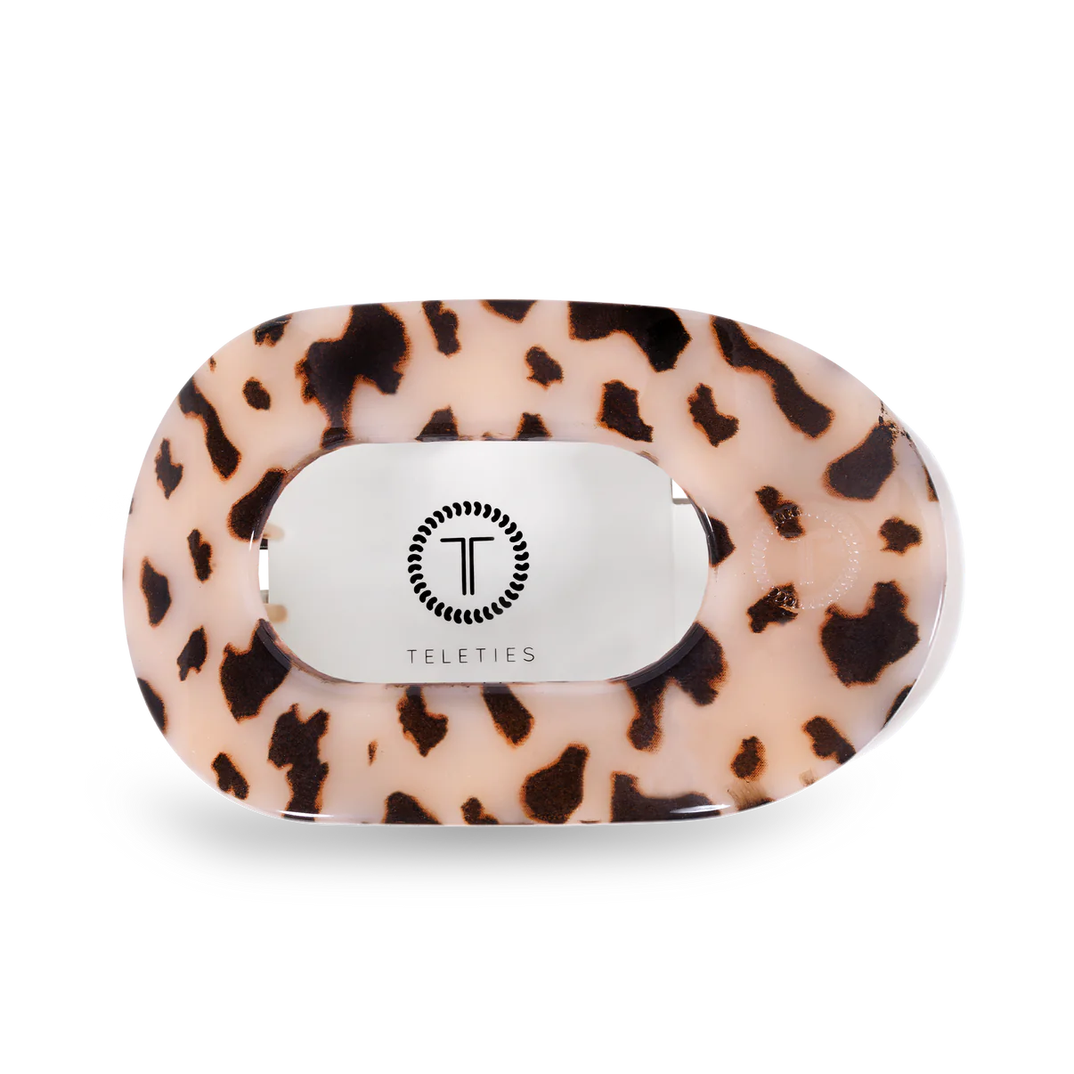 Teletie Blonde Tortoise Medium Flat Round Clip
