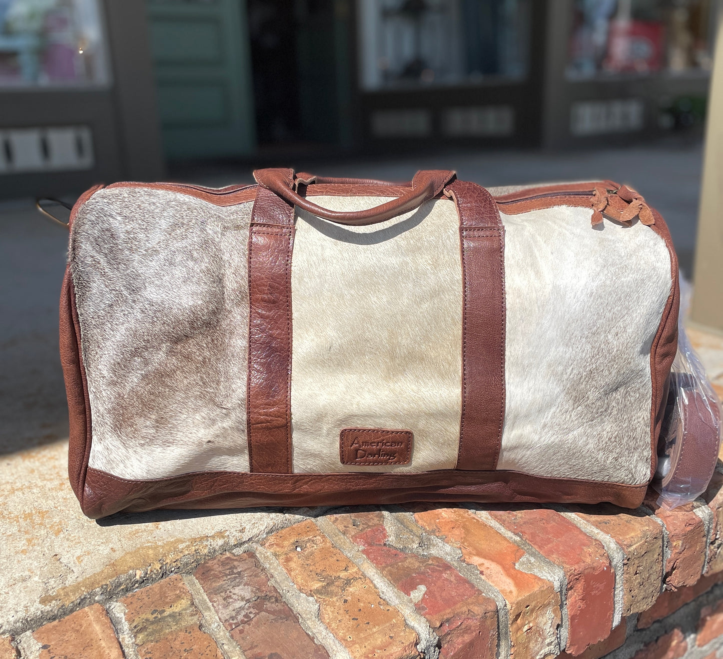 2 Tone Cowhide Duffle Bag