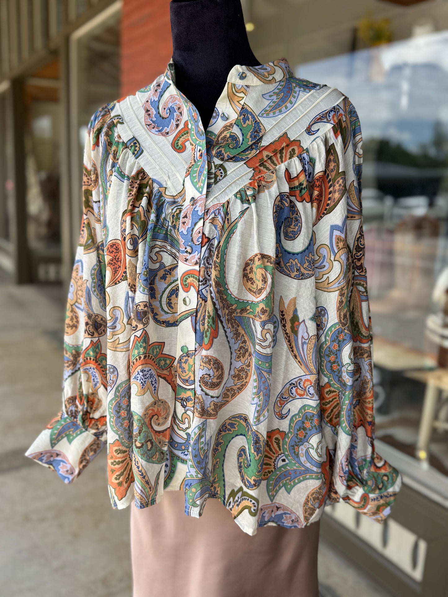 Ivory Paisley Blouse