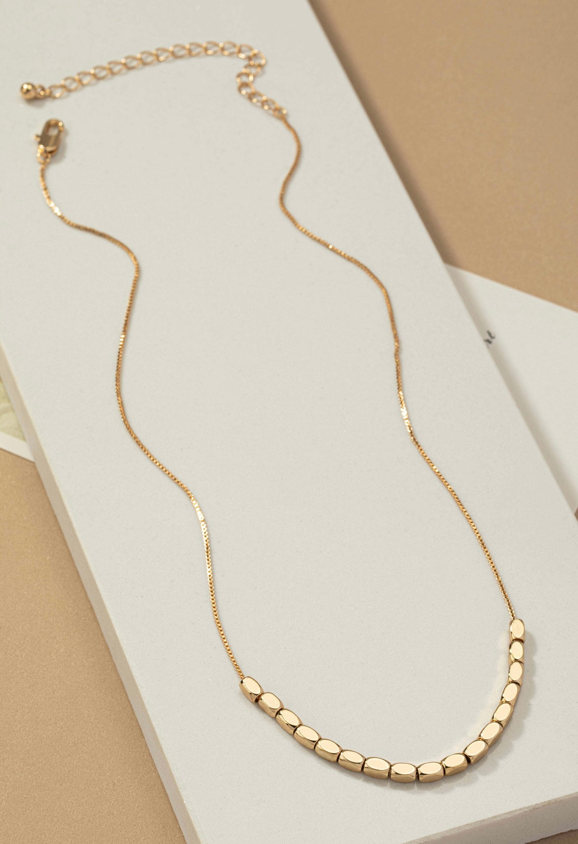 Brass Bead Box Chain