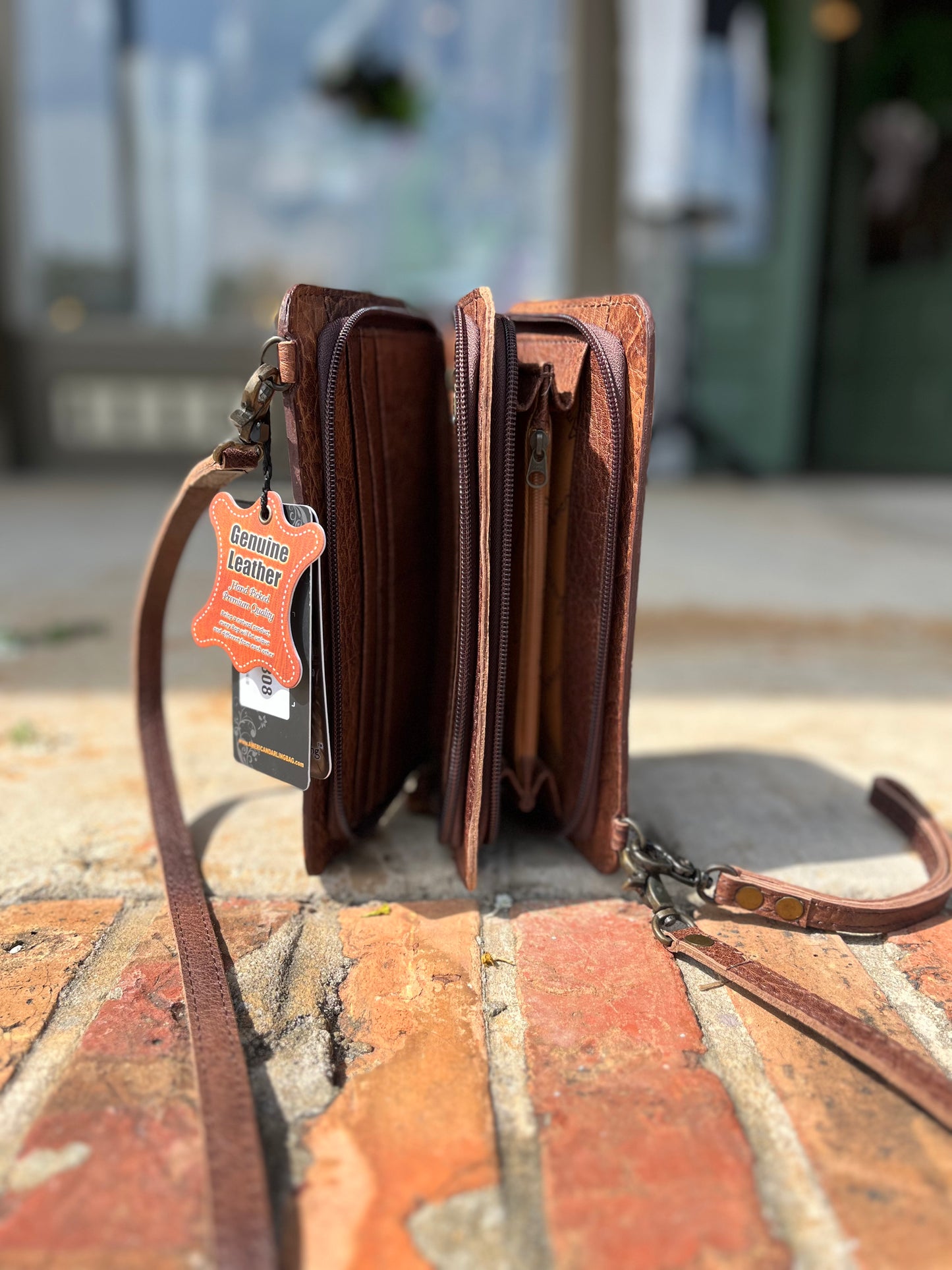 Oakie Cowhide Tooled Crossbody