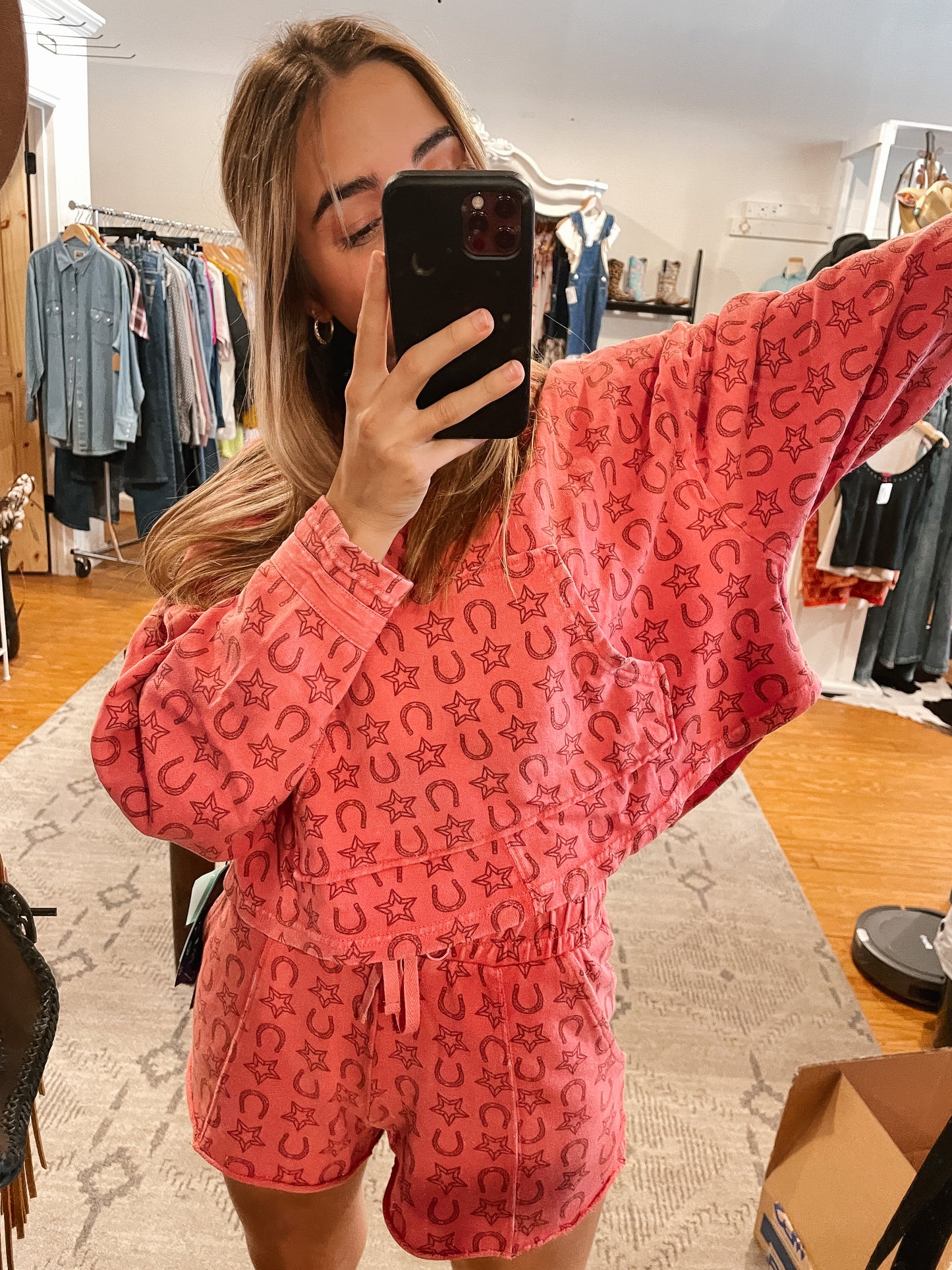R&R Distressed Red Hoodie