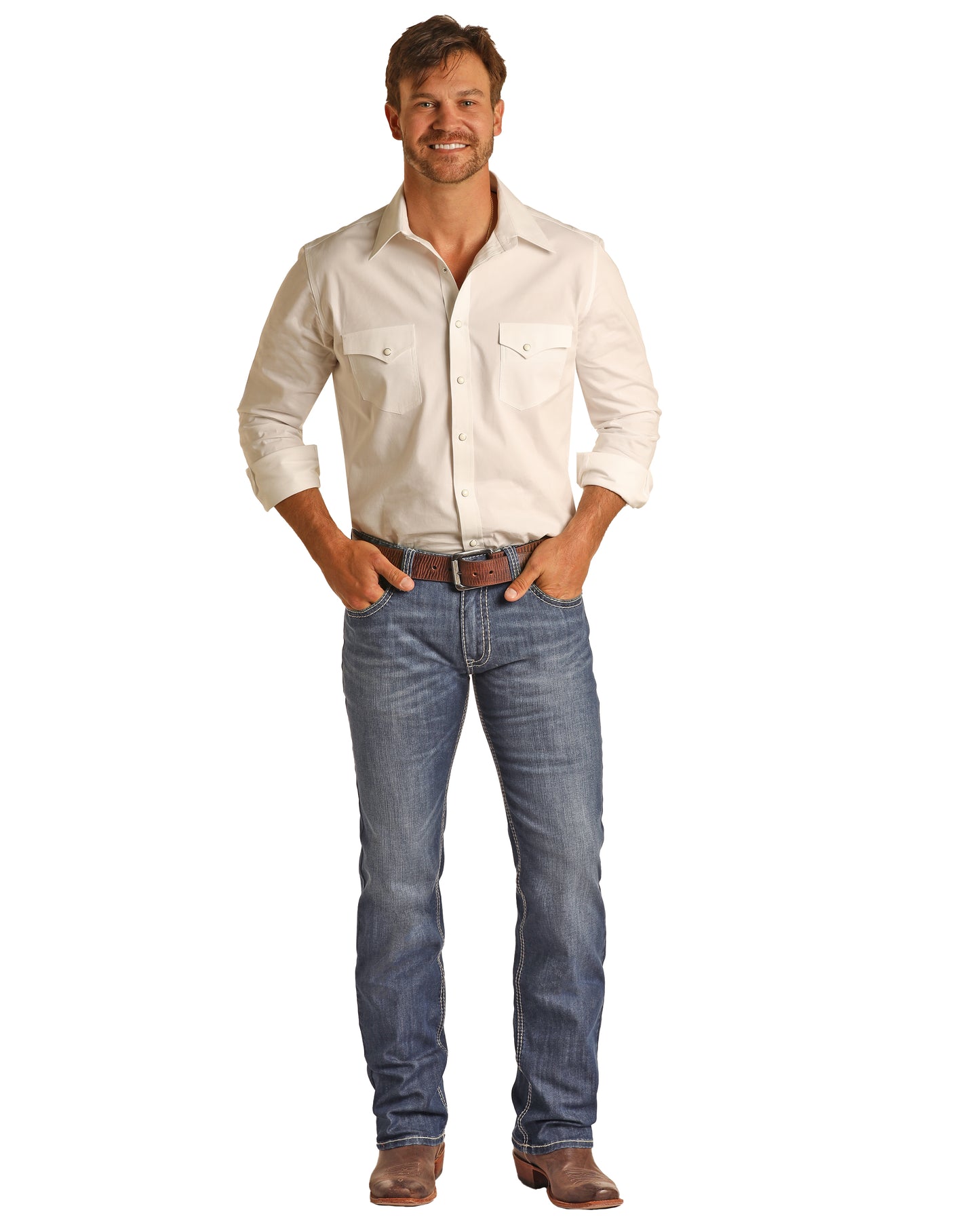 R&R Revolver Straight Dark Denim