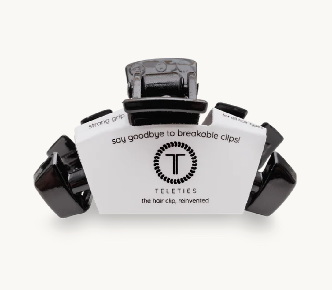 Teleties Classic Jet Black Tiny Pinza para el cabello