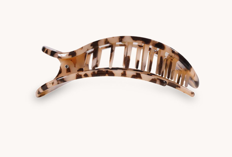 Teleties Blonde Tortoise Small Flat Round Clip
