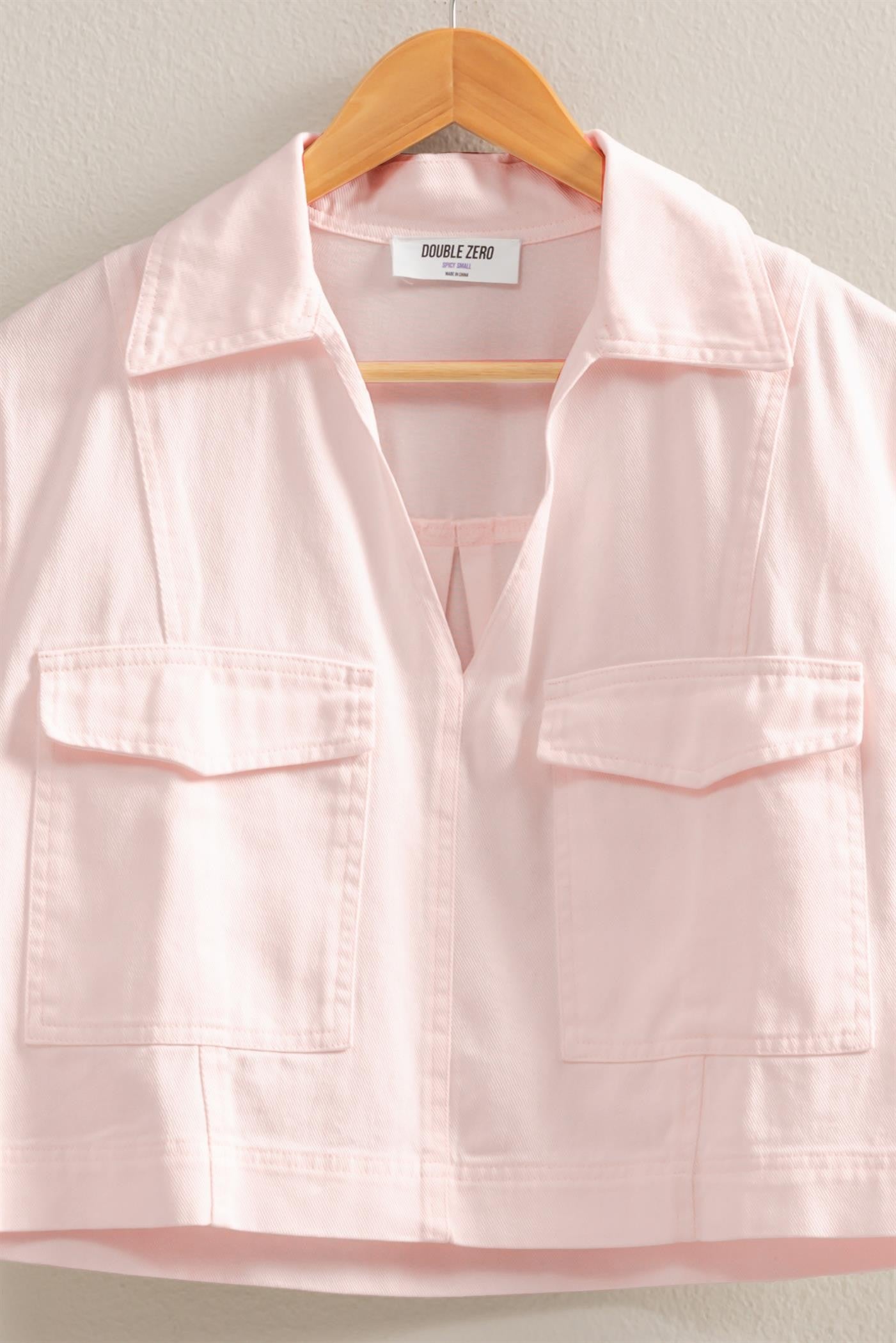 Soft Pink Denim Top