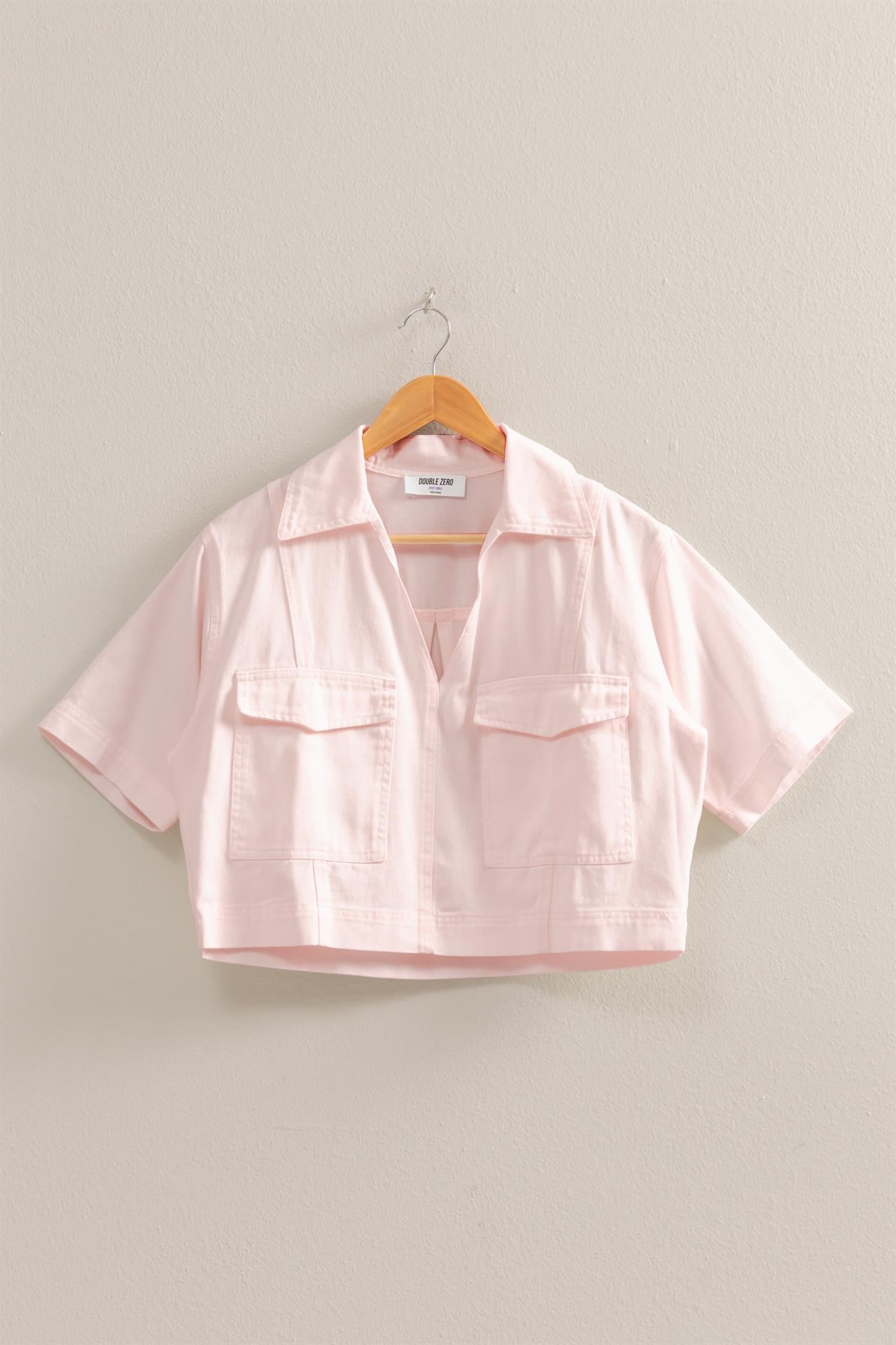 Soft Pink Denim Top