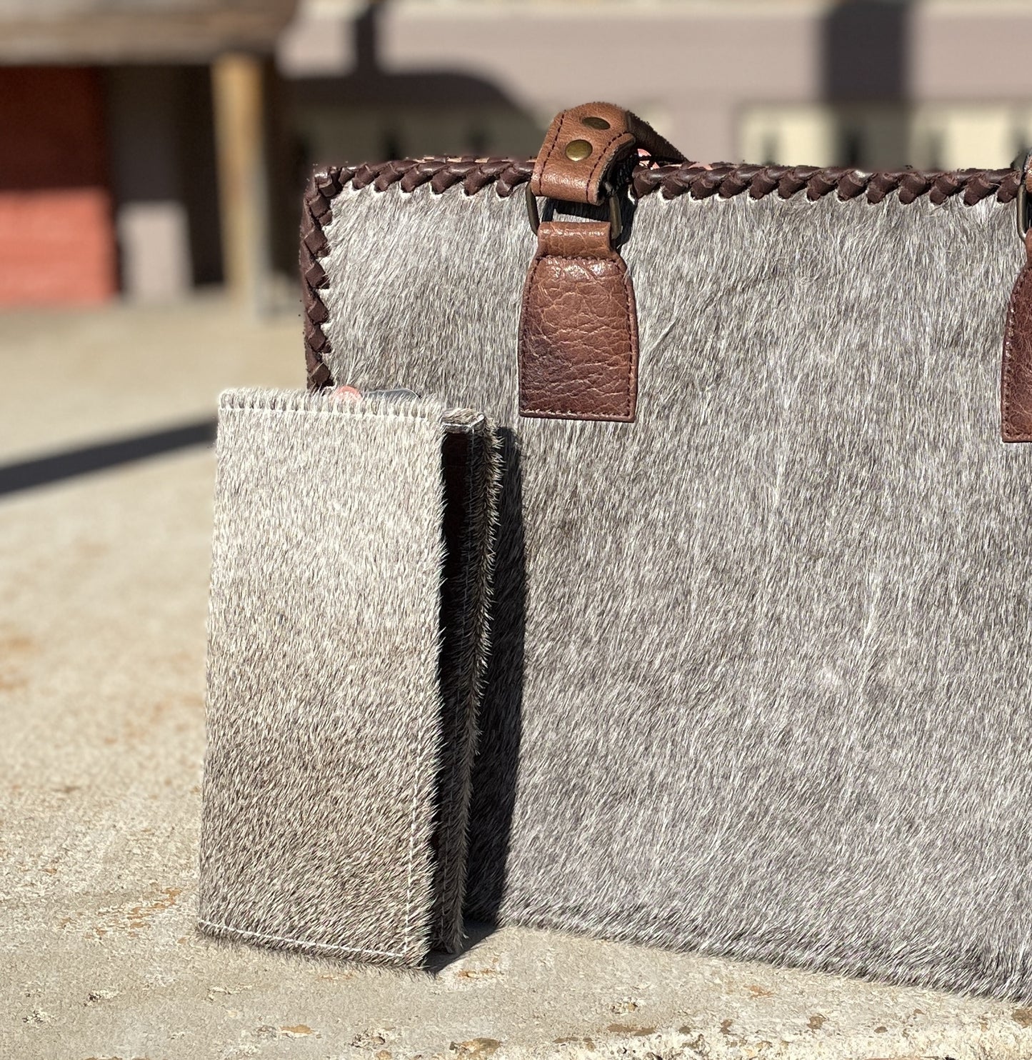 Cartera Caroline de piel de vacuno
