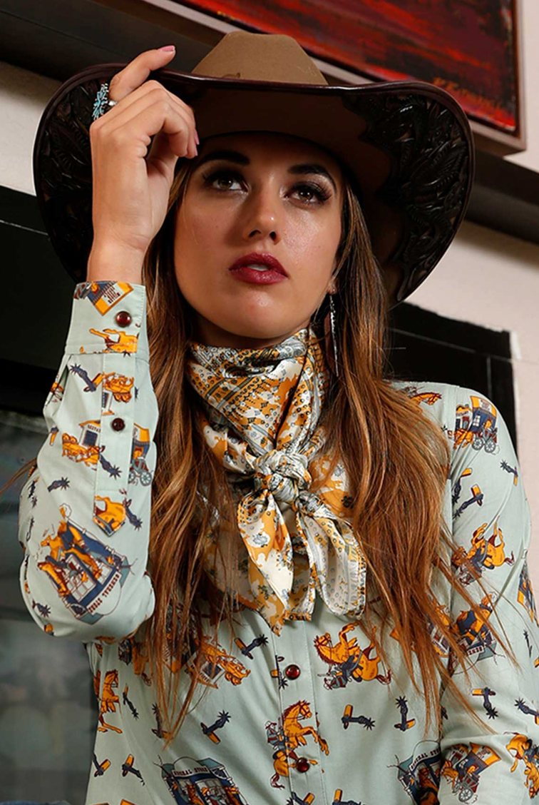 Cinch Gold & Paisley Wild Rag