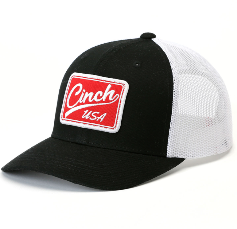 Cinch Red Black Trucker Hat