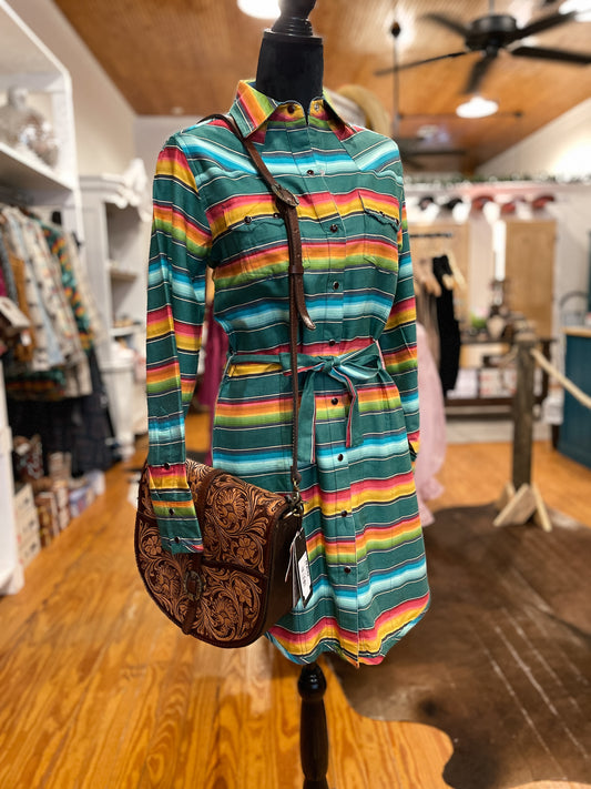 Peacock Serape Tunic Dress