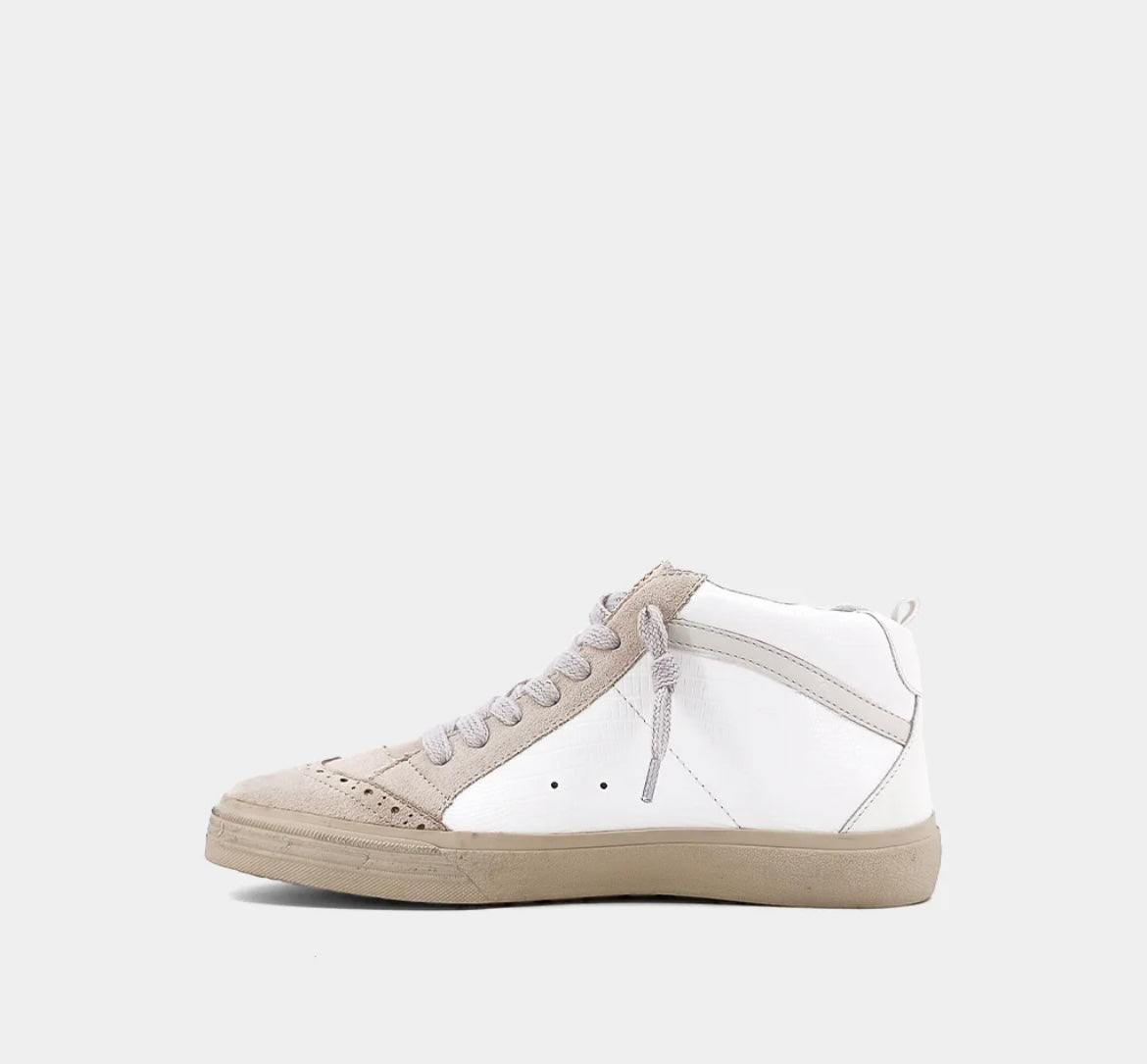 Paulina White Midtop Sneaker