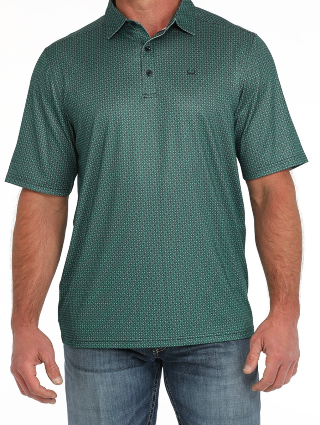 Cinch Turquoise Green Arenaflex Polo