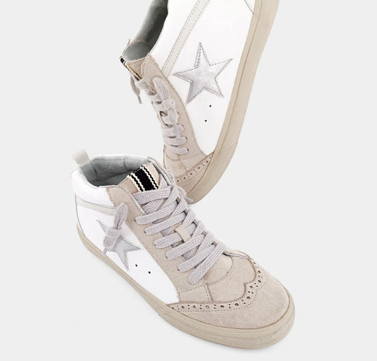 Paulina White Midtop Sneaker