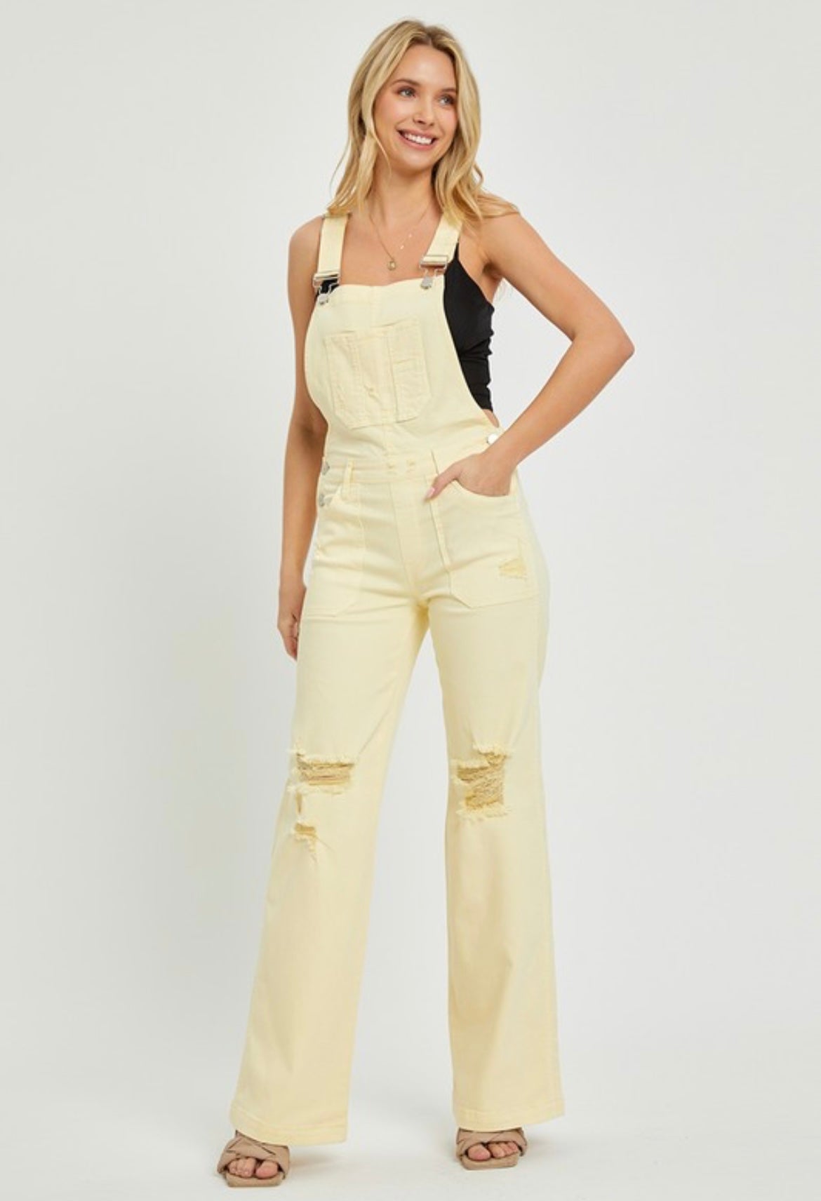 Risen Pale Yellow Overalls