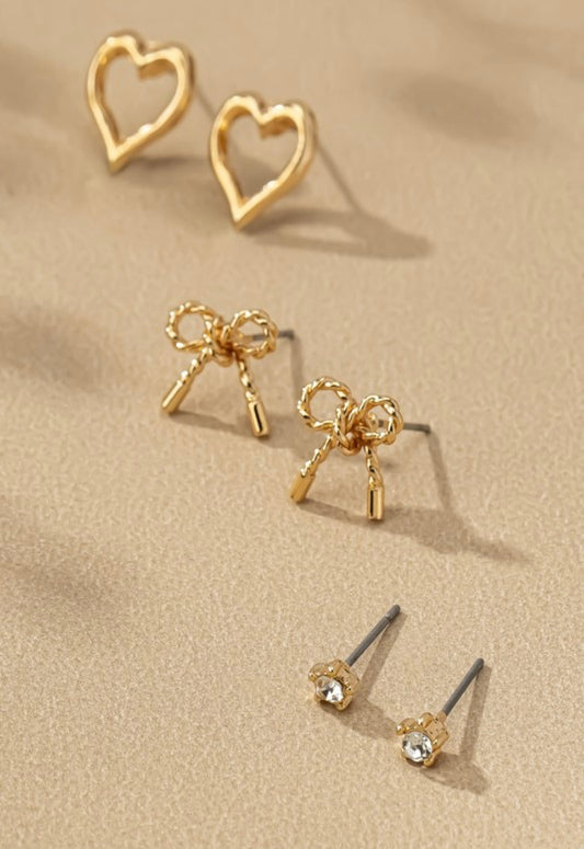 Gold Petite Earring Set