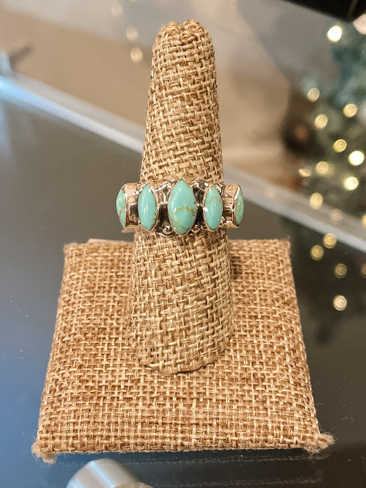 Turquoise Marquis Ring