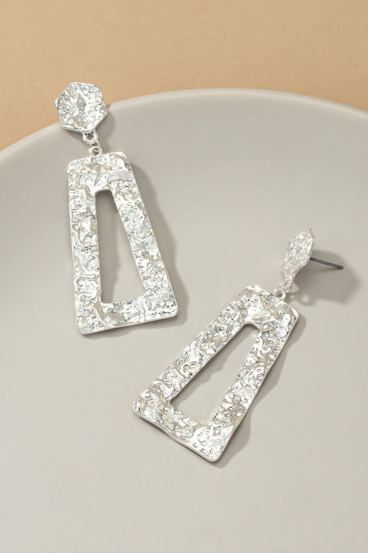 Silver Hammered Earring