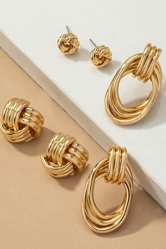 Knot & Hoop Earring Set