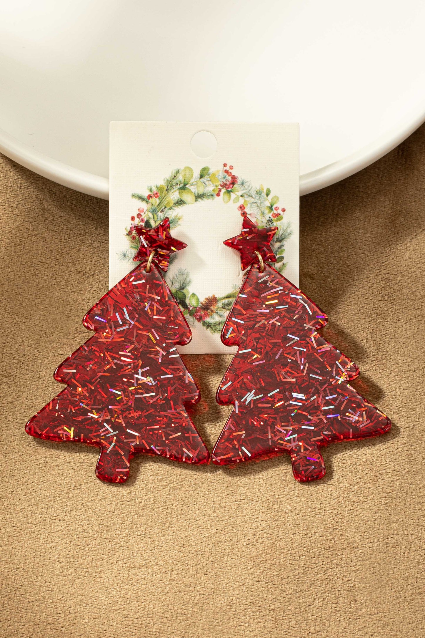 Confetti Christmas Tree Earring