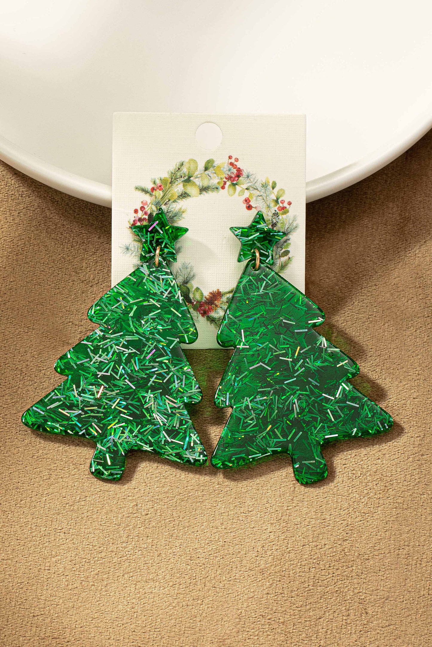 Confetti Christmas Tree Earring