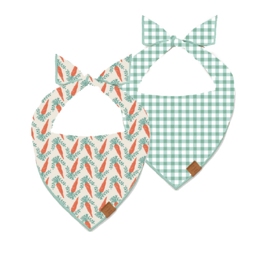 Carrot Patch Easter Reversible Dog Bandana: Large