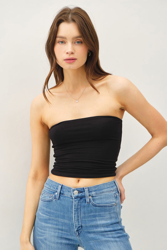 Basic Bandeau Top Black