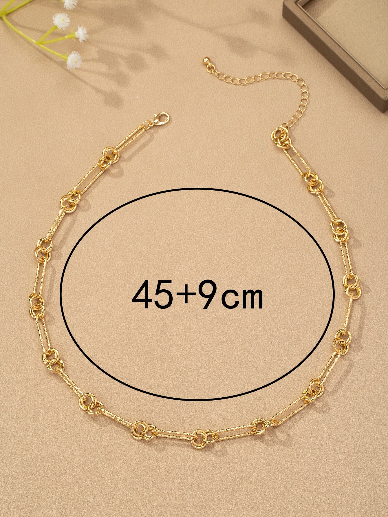 Gold Knot & Link Chain Necklace