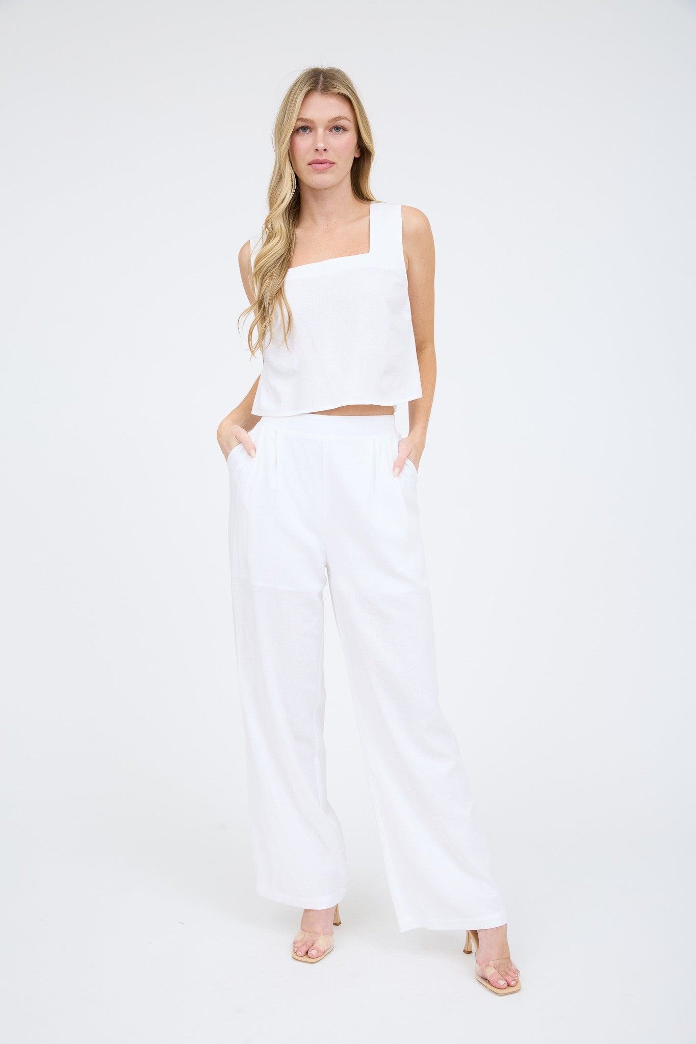 Off White Linen Pant