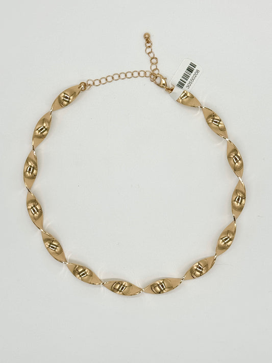 Structured Twist Gold Choker