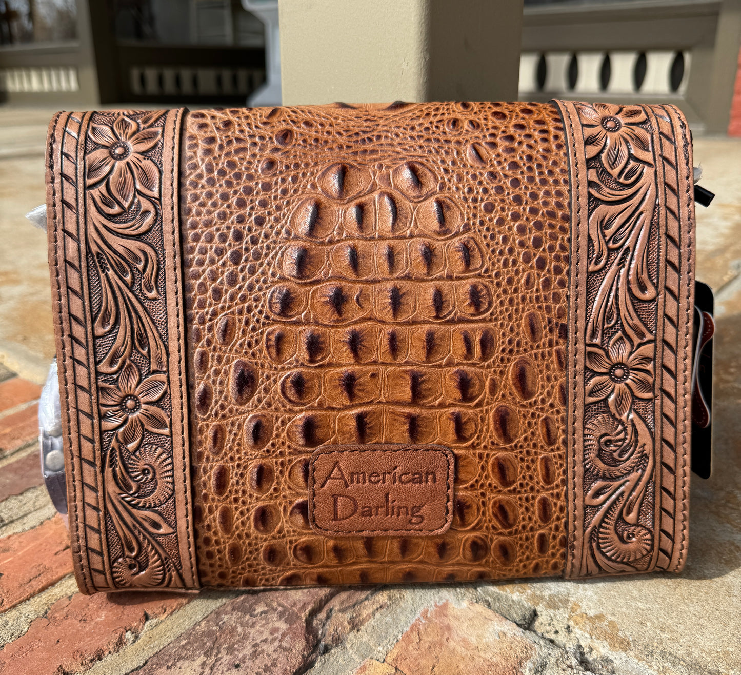 Tooled Leather Clutch