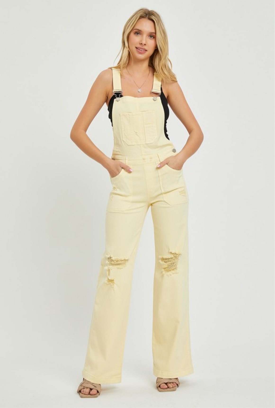 Risen Pale Yellow Overalls