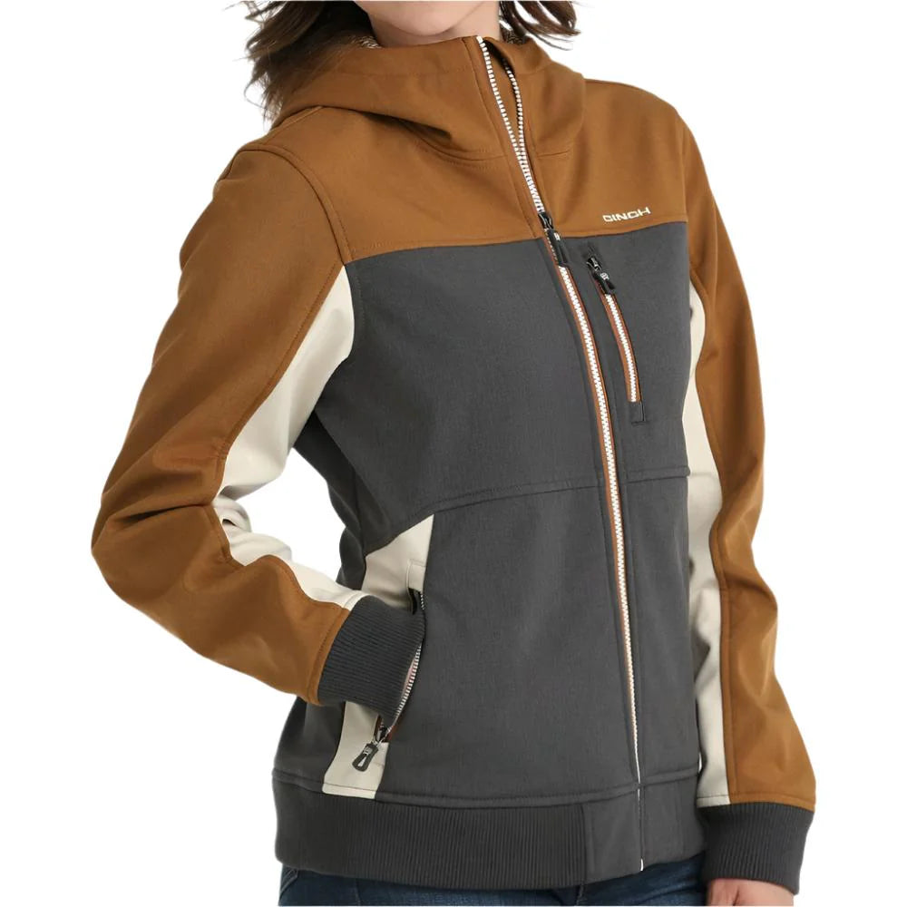 Cinch Tan Soft Shell Hooded Jacket