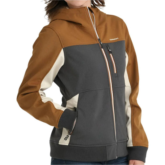 Cinch Tan Soft Shell Hooded Jacket